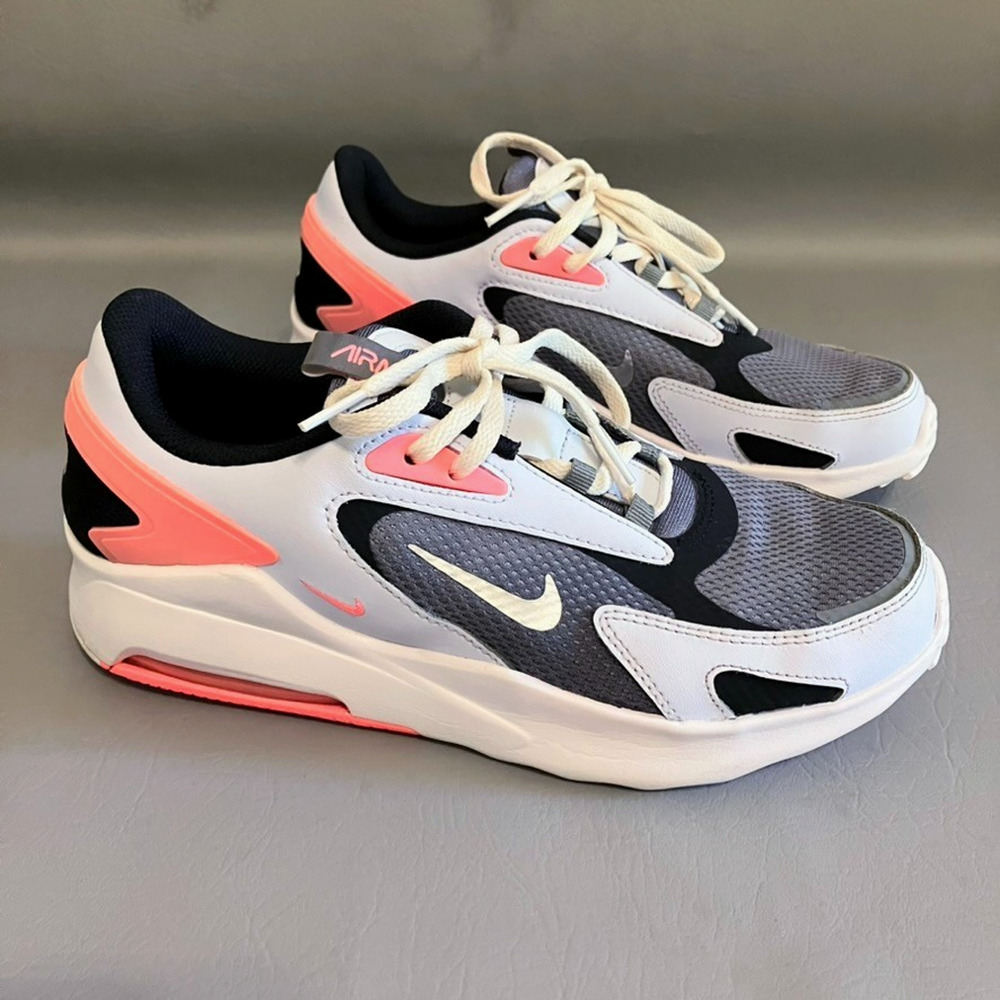 Nike Air Max Bolt GS Smoke Grey Pink Silver Swoosh CW 1626-003 Women 8.5/ 7Y